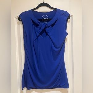 INC blue sleeveless top